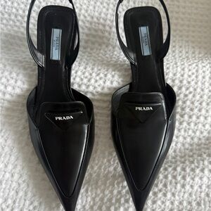 Prada Women's Elegant Black Pointed Heels